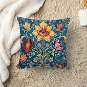 ieftine stil floral și plante-flori de epocă 1 bucată huse de pernă cu dimensiuni multiple perne decorative de coastă în aer liber huse de perne moi pentru canapea canapea pat decor acasă