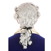 アメリカコロニアルパウダウィッグ 男性用 ハロウィンウィッグ ハロウィンウィッグ お買い得  歴史的なかつら-アメリカコロニアルパウダウィッグ 男性用 ハロウィンウィッグ ハロウィンウィッグ