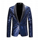cheap Outfits-Retro Vintage Rococo Baroque Suits &amp; Blazers Gentleman Sequins Men&#039;s Masquerade Party / Evening Pride Parade Pride Month Adults&#039; Coat