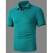 preiswerte Klassisches Poloshirt für Herren-Herren Poloshirt Polos mit Knöpfen Geschäft Casual Kargen Kurzarm Modisch Basic Glatt Taste Sommer Regular Fit Weiß Gelb Rot Marinenblau Königliches Blau Blau Poloshirt