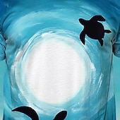  Per uomo Grafico Animale Tartaruga Maglietta Manica Corta maglietta Stampa 3D Girocollo Camicia Vacanza Quotidiano Designer Sport all'Aperto Ferie Uscire Giallo Blu Verde Primavera & Estate