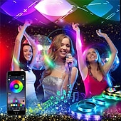 economico Controllo WiFi e musica-luci di striscia led rgb app controllo luci che cambiano colore con 24 tasti modalità remota per la decorazione della stanza tv bluetooth smd5050 rgb