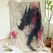 abordables Mantas de cama-Manta con estampado floral, mantas de franela, cálidas, regalos para todas las estaciones, manta grande