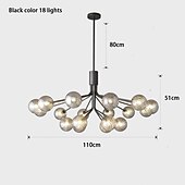preiswerte Sputnik-Design-9-Licht 110 cm Laterne Desgin Insel Design Pendelleuchten Kupfer Glas Künsterlischer Stil Stilvoll Messing Modern Nordischer Stil 110-120V 220-240V