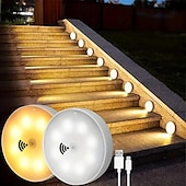 economico Luci paesaggistiche-Luci da esterni con sensore di movimento luci notturne ricaricabili tramite USB luci da esterni a led luci notturne a led per corridoi armadi armadi scale camere da letto cucine e cortili 1/3 pezzi