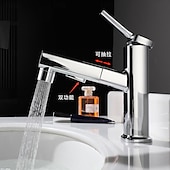 economico Rubinetti per lavandino bagno-Lavandino rubinetto del bagno - Doccetta estraibile Galvanizzato Installazione centrale Una manopola Un foroBath Taps