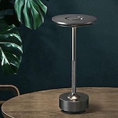 abordables Lampes de table-lampe de table tout en aluminium rgb télécommande charge tactile lampe en forme de i led protection des yeux bar lampe de table chambre atmosphère lumière veilleuse