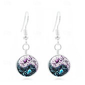 economico Accessori indossabili-set di collane con gemme del tempo delle farfalle yin yang tai chi set di gioielli con orecchini con bracciale in argento creativo europeo e americano transfrontaliero