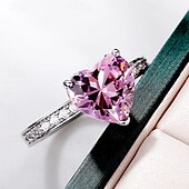 preiswerte Ringe-Ring Hochzeit Klassisch Rosa Kupfer Klassisch Geburtssteine Süß 1 Stück Opal