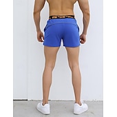 お買い得  メンズアクティブショーツ-男性用 ランニングショーツ ジムショーツ お出かけ 週末 高通気性 速乾性 弾性ウエスト 2 イン 1 平織り ショート 体操服 カジュアル アクティブウェア ブラック ホワイト