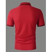 preiswerte Klassisches Poloshirt für Herren-Herren Poloshirt Polos mit Knöpfen Geschäft Casual Kargen Kurzarm Modisch Basic Glatt Taste Sommer Regular Fit Weiß Gelb Rot Marinenblau Königliches Blau Blau Poloshirt
