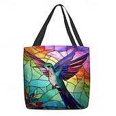 levne Kabelky a tote tašky-Dámské Kabelky do ruky Taška přes rameno Plátěná taška Polyester Nakupování Denní Dovolená Grafika Velká kapacita Skládací Lehká váha Ptáček Modrá Fialová Zelená