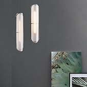 economico Design della linea-lampada a sospensione a led 1 luce 12 cm forme geometriche lampada a sospensione in metallo isola luce moderna stile nordico camera da letto sala da pranzo arredamento illuminazione sospensione