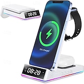 economico Caricabatterie wireless-caricabatterie wireless portatile multifunzionale da tavolo 5 in 1 pieghevole con ricarica rapida verticale