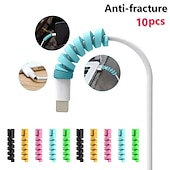 voordelige kabel organisator-10 stks oplader kabel saver beschermer spiraal buis draad management organisator beschermkoord mouw voor alle mobiele telefoons computers en oplader