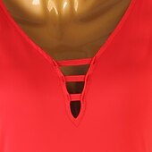 cheap Ballroom Dancewear-Ballroom Dance Dress Pure Color Women&#039;s Performance Training Sleeveless High Chiffon Chinlon