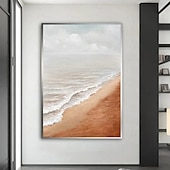 abordables Peintures Abstraites-peint à la main grand art mural abstrait océan peinture 3d océan texture peinture océan vagues peinture original océan art original plage décor à la maison cadre tendu prêt à accrocher