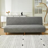 economico Copertura del divano futon-Copridivano letto senza braccioli in tessuto jacquard di 3 misure diverse, copridivano con decorazioni per Capodanno, protezione elasticizzata, copripanca elastico
