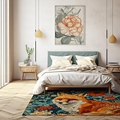 levne Koberce na plochu-inspirovaný william morris fox area kobereček kuchyňská podložka neklouzavá olejivzdorná podlahová podložka obývací pokoj koberec vnitřní venkovní podložka dekorace ložnice koupelna podložka vchod