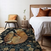 levne Koberce na plochu-inspirovaný william morris fox area kobereček kuchyňská podložka neklouzavá olejivzdorná podlahová podložka obývací pokoj koberec vnitřní venkovní podložka dekorace ložnice koupelna podložka vchod