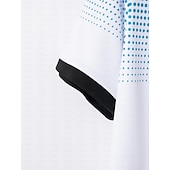  Homme Polo Occasionnel Travail Col Rabattu Manches courtes Points Ronds Imprimé Floral Basique Été Coupe Ample Blanche Marine foncé Polo