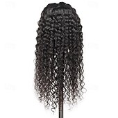 economico Parrucche lace front capelli veri-parrucca di capelli umani remy 4*4 pizzo trasparente parrucca di capelli umani onda d&#039;acqua parrucca di pizzo colore naturale densità 150%