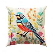 cheap Animal Style-Spring Birds 1PC Throw Pillow Covers Multiple Size Coastal Outdoor Decorative Pillows Soft  Cushion Cases for Couch Sofa Bed Home Decor
