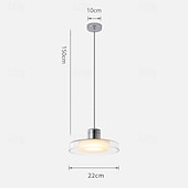 cheap Island Lights-22 cm Single Design Island Design Pendant Light Glass Glass Painted Finishes Modern Nordic Style 110-120V 220-240V