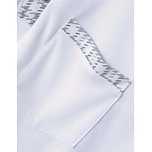 olcso Férfi klasszikus póló-Férfi POLO trikó Button Up Polos Hétköznapi Sport Hajtóka Rövid ujjú Divat Alap Színes Tyúklábminta Kollázs Zseb Nyár Normál Fekete Fehér Tengerészkék Medence Khakizöld POLO trikó