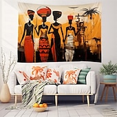 billige kunsttepper-afrikansk folkekunst hengende billedvev veggkunst stor billedvev veggmaleri dekor fotografi bakteppe teppe gardin hjem soverom stue dekorasjon