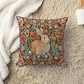 baratos estilo animal-1 pçs Veludo Cobertura de Almofada, Floral Animal Rústico Casual Quadrada Zíper Tradicional Clássico