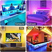 levne USB Strip Lights-voděodolný LED pásek světelný tv usb světlo 1/2/3/5 metrů s aplikací bluetooth bazénový světelný pásek 3k ovládání 5v řetězový led pásek smd5050 led páska