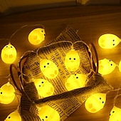 お買い得  イースターライト-イースターエッグストリングライト 1.5 メートル 10LED 卵ウサギひよこ LED 妖精ストリングライトバッテリー駆動イースターヤードパーティー屋内屋外ホームデコレーション