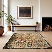 preiswerte Wohn- und Schlafzimmerteppiche-Inspiriert von William Morris, Teppich, Küchenmatte, rutschfeste, ölbeständige Bodenmatte, Wohnzimmerteppich, Innen- und Außenmatte, Schlafzimmerdekoration, Badezimmermatte, Eingangsteppich,