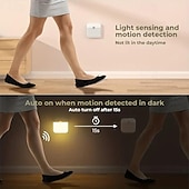 cheap Sensor Night Lights-USB Rechargeable Motion Sensor LED Night Light Rechargeable Dual Color (Warm White And White) PIR Motion Sensor Light for Wardrobe Bedroom Kitchen Stairs Cabinets Hallways Lighting