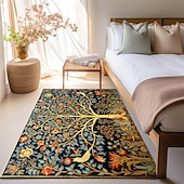 preiswerte Wohn- und Schlafzimmerteppiche-Inspiriert von William Morris, Teppich, Küchenmatte, rutschfeste, ölbeständige Bodenmatte, Wohnzimmerteppich, Innen- und Außenmatte, Schlafzimmerdekoration, Badezimmermatte, Eingangsteppich,