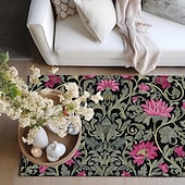cheap Living Room &amp; Bedroom Rugs-Blue Flower Area Rug Kitchen Mat Non-Slip Oil Proof Floor Mat Livingroom Rug Indoor Outdoor Mat Bedroom Decor Bathroom Mat Entrance Rug Door Mat Bird Tree of Life