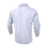 preiswerte Klassisches Poloshirt für Herren-Herren Poloshirt Polos mit Knöpfen Casual Sport Kargen Langarm Modisch Basic Glatt Taste Tasche Frühling &amp; Herbst Regular Fit Schwarz Weiß Armeegrün Rote Marineblau Dunkelgrün Poloshirt