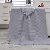 baratos Conjuntos de toalhas-Toalha de banho waffle de tamanho grande, 180x90cm, hotel 100% algodão, toalhas de banho de secagem rápida, super absorvente, leve, macia, multi cores