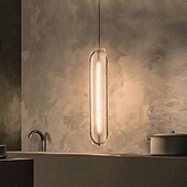 economico Design della linea-lampada a sospensione a led 1 luce 12 cm forme geometriche lampada a sospensione in metallo isola luce moderna stile nordico camera da letto sala da pranzo arredamento illuminazione sospensione