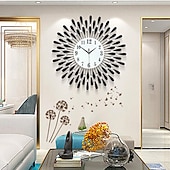 baratos decoração de parede de metal-Grande relógio de parede de metal decorativo silencioso não-ticking grandes relógios modernos decorações para casa para sala de estar quarto sala de jantar escritório