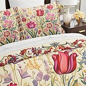 tanie 100% bawełna-l.t.home 100% bawełniana satynowa poszewka na kołdrę dwustronna premium 300 nici na cal kwadratowy kwiatowy elitarny zestaw pościeli queen king size