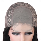 economico Parrucche lace front capelli veri-parrucche diritte corte in pizzo 4*4 parrucche di capelli umani con chiusura a caschetto al 150%.