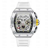 abordables Relojes mecánicos-Reloj Mecánico ONOLA para Hombre Reloj Deportivo al Aire Libre Casual Automático de Carga Calendario Luminiscente Reloj de Gel de Silicona Resistente al Agua