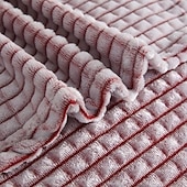 cheap Blankets &amp; Throws-Thickened Solid Color Pineapple Checked Flannel Blanket Coral Velvet Sofa Cover Blanket Air Conditioning Blanket Nap Blanket