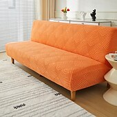 economico Copertura del divano futon-Copridivano letto senza braccioli in tessuto jacquard di 3 misure diverse, copridivano con decorazioni per Capodanno, protezione elasticizzata, copripanca elastico
