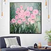 cheap Oil Paintings-Hand painted Beauty Flowers Bloom In Spring Abstract Oil Painting hand painted Wall Art painting Home Decor Picture Modern artwork pciture On Canvas 100% Handpainted oil painting