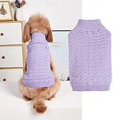 cheap Sweaters-Dog Cat Sweater Jumper Cute Casual Winter Breathable Soft Washable Comfortable Outdoor Casual Daily Dog Clothing for Bichon Frise Pomeranian Baby Pet Papillon Small