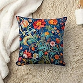 ieftine stil floral și plante-flori de epocă 1 bucată huse de pernă cu dimensiuni multiple perne decorative de coastă în aer liber huse de perne moi pentru canapea canapea pat decor acasă