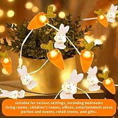 economico Luci di Pasqua-luci decorazioni di pasqua 2m 20led coniglio ravanello filo di rame led luci della stringa fata alimentato a batteria per pasqua decorazione del giardino di casa luci ghirlanda